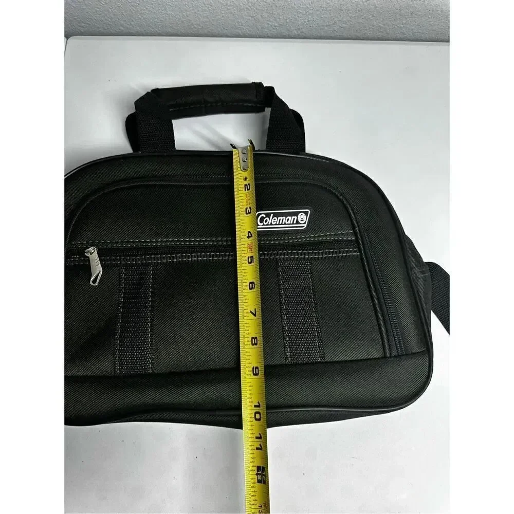 Coleman Large Green 3 Pocket Carry Bag Handles and Stap Green Black Trim 11x15